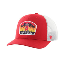 Red Los Angeles Angels '47 Retro Region Patch Trucker Adjustable Hat