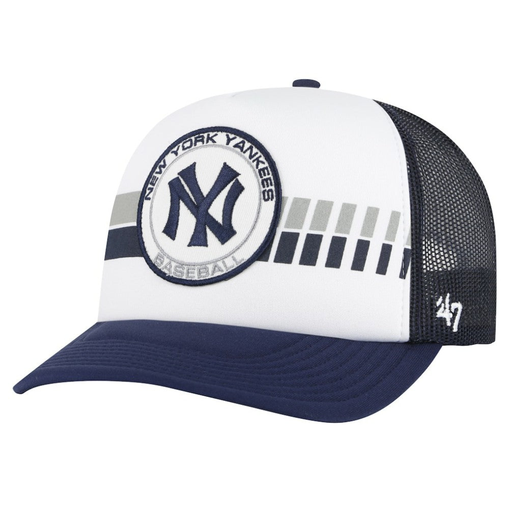 White/Navy New York Yankees '47 Cooperstown Collection Wax Pack Express Trucker Adjustable Hat