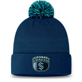 NHL Seattle Kraken Fanatics 2024 NHL Draft Cuffed Knit Hat with Pom