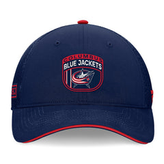 NHL Columbus Blue Jackets Fanatics 2024 NHL Draft On Stage Trucker Adjustable Hat