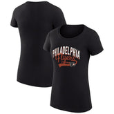 NHL Philadelphia Flyers G-III 4Her by Carl Banks Women's Super-Slim Fit Lightweight Filigree Logo T-Shirt – Black