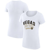 NHL Vegas Golden Knights G-III 4Her by Carl Banks Women's Super-Slim Fit Lightweight Filigree Logo T-Shirt