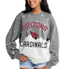 Gameday Couture Women's Oversized Coin Toss Faded French Terry Tri-Blend Pullover Sweatshirt - Arizona Cardinals Pullover