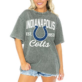 Gameday Couture Women's Tackle Titan Boyfriend Washed T-Shirt - Indianapolis Colts T-shirts