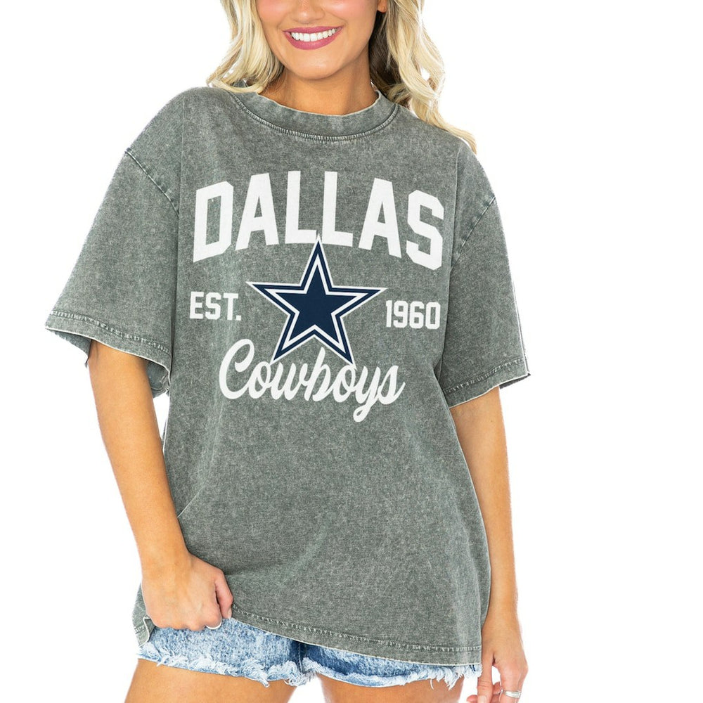 Gameday Couture Women's Tackle Titan Boyfriend Washed T-Shirt - Dallas Cowboys T-shirts