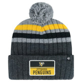 NHL Pittsburgh Penguins '47 Stack Patch Cuffed Knit Hat with Pom