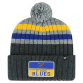 NHL St. Louis Blues '47 Stack Patch Cuffed Knit Hat with Pom