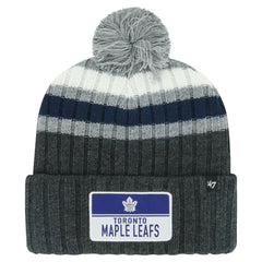 NHL Toronto Maple Leafs '47 Stack Patch Cuffed Knit Hat with Pom