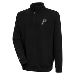 San Antonio Spurs Antigua Victory Quarter-Zip Pullover Top