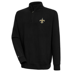 Antigua Victory Quarter-Zip Pullover Top - New Orleans Saints Pullover