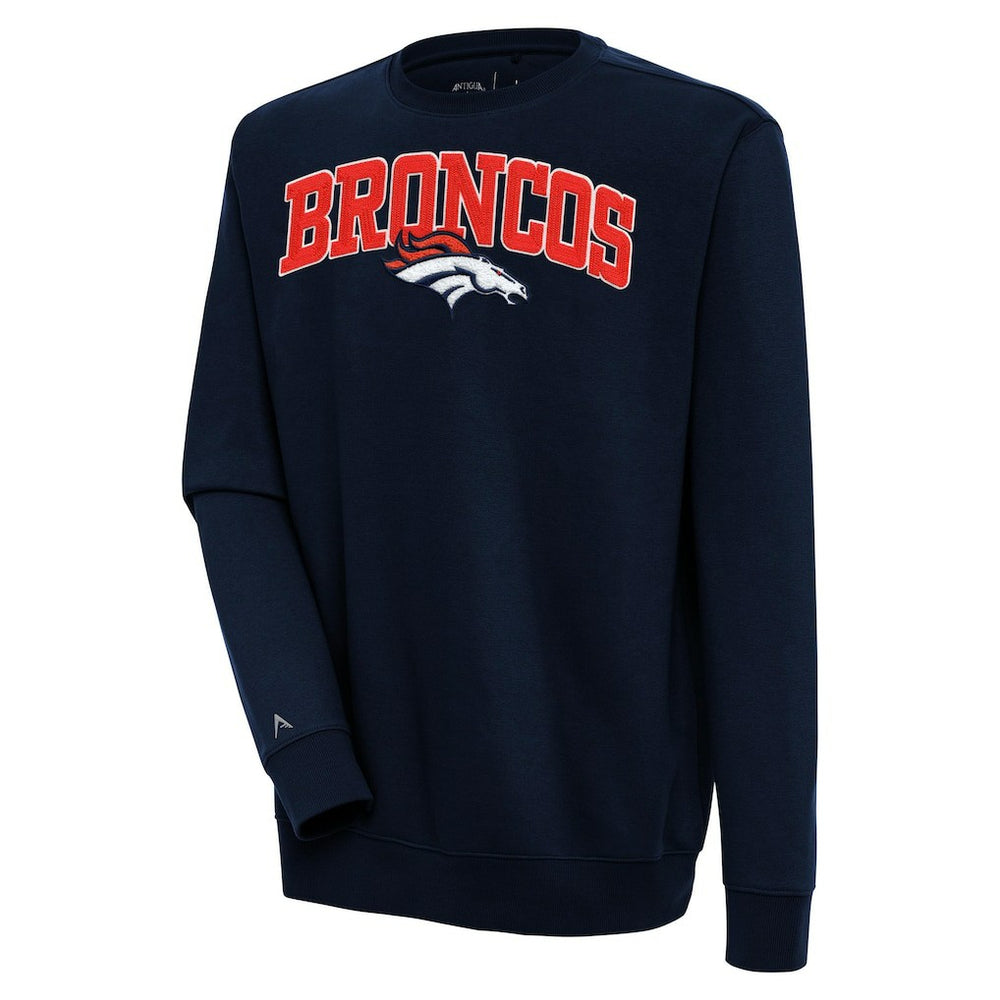Antigua Victory Chenille Pullover Sweatshirt - Denver Broncos Pullover