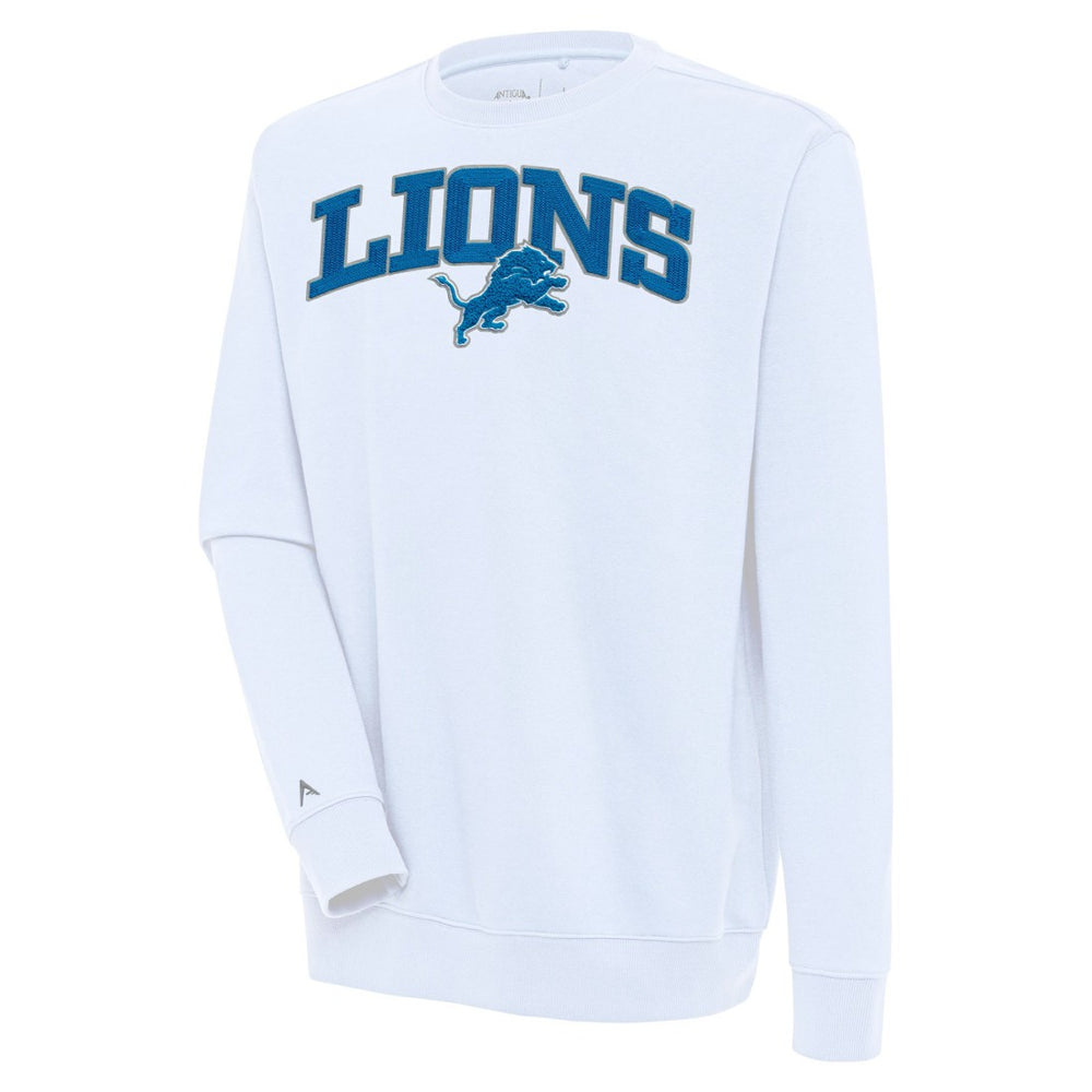Antigua Victory Chenille Pullover Sweatshirt - Detroit Lions Pullover