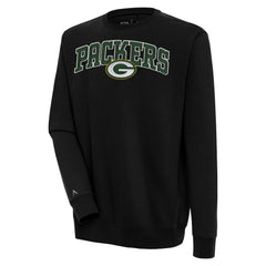 Antigua Victory Chenille Pullover Sweatshirt - Green Bay Packers Pullover