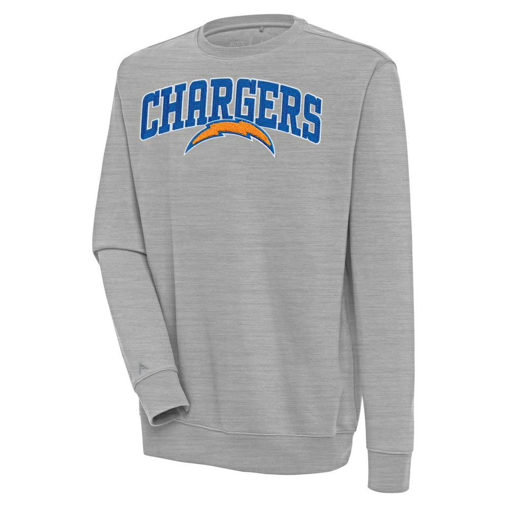 Antigua Victory Chenille Pullover Sweatshirt - Los Angeles Chargers Pullover
