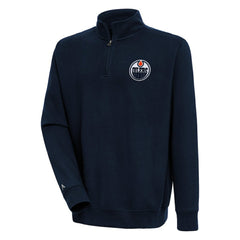 NHL Edmonton Oilers Antigua Victory Quarter-Zip Pullover Top