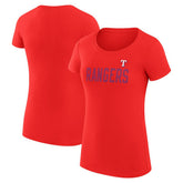 Red Texas Rangers G-III 4Her by Carl Banks Women's Super-Slim Fit Lightweight Dot Print T-Shirt