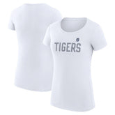 White Detroit Tigers G-III 4Her by Carl Banks Women's Super-Slim Fit Lightweight Dot Print T-Shirt