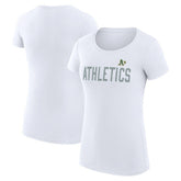 White Athletics G-III 4Her by Carl Banks Women's Super-Slim Fit Lightweight Dot Print T-Shirt