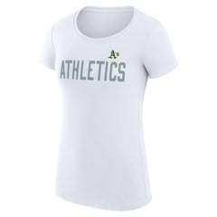 White Athletics G-III 4Her by Carl Banks Women's Super-Slim Fit Lightweight Dot Print T-Shirt