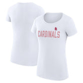 White St. Louis Cardinals G-III 4Her by Carl Banks Women's Super-Slim Fit Lightweight Dot Print T-Shirt
