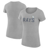 Gray Tampa Bay Rays G-III 4Her by Carl Banks Women's Super-Slim Fit Lightweight Dot Print T-Shirt
