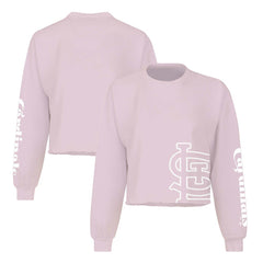 Pink St. Louis Cardinals Fanatics Women's Cropped Slouchy Long Sleeve T-Shirt