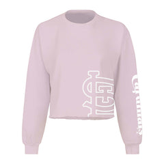 Pink St. Louis Cardinals Fanatics Women's Cropped Slouchy Long Sleeve T-Shirt