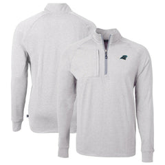 Cutter & Buck Big & Tall Adapt Eco Knit Quarter-Zip Pullover Top - Carolina Panthers Pullover