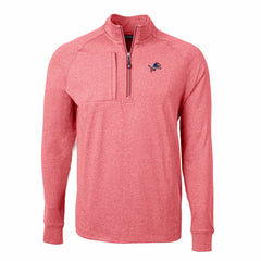 Cutter & Buck Big & Tall Adapt Eco Knit Quarter-Zip Pullover Top - Detroit Lions Pullover