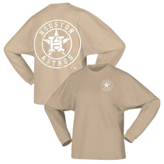 Tan Houston Astros Fanatics Women's Branded Fleece Pullover Sweatshirt