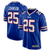 Ty Johnson Team Game Jersey - Buffalo Bills Jerseys