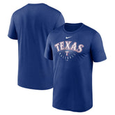 Royal Texas Rangers Nike Wordmark Outline Legend T-Shirt