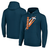 Starter Unisex Color Scratch Fleece Pullover Hoodie - Denver Broncos Hoodies