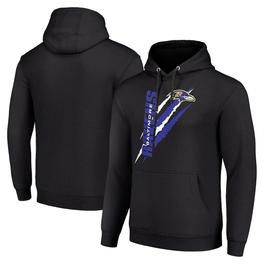 Starter Unisex Color Scratch Fleece Pullover Hoodie - Baltimore Ravens Hoodies