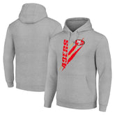 Starter Unisex Color Scratch Fleece Pullover Hoodie - San Francisco 49ers Hoodies