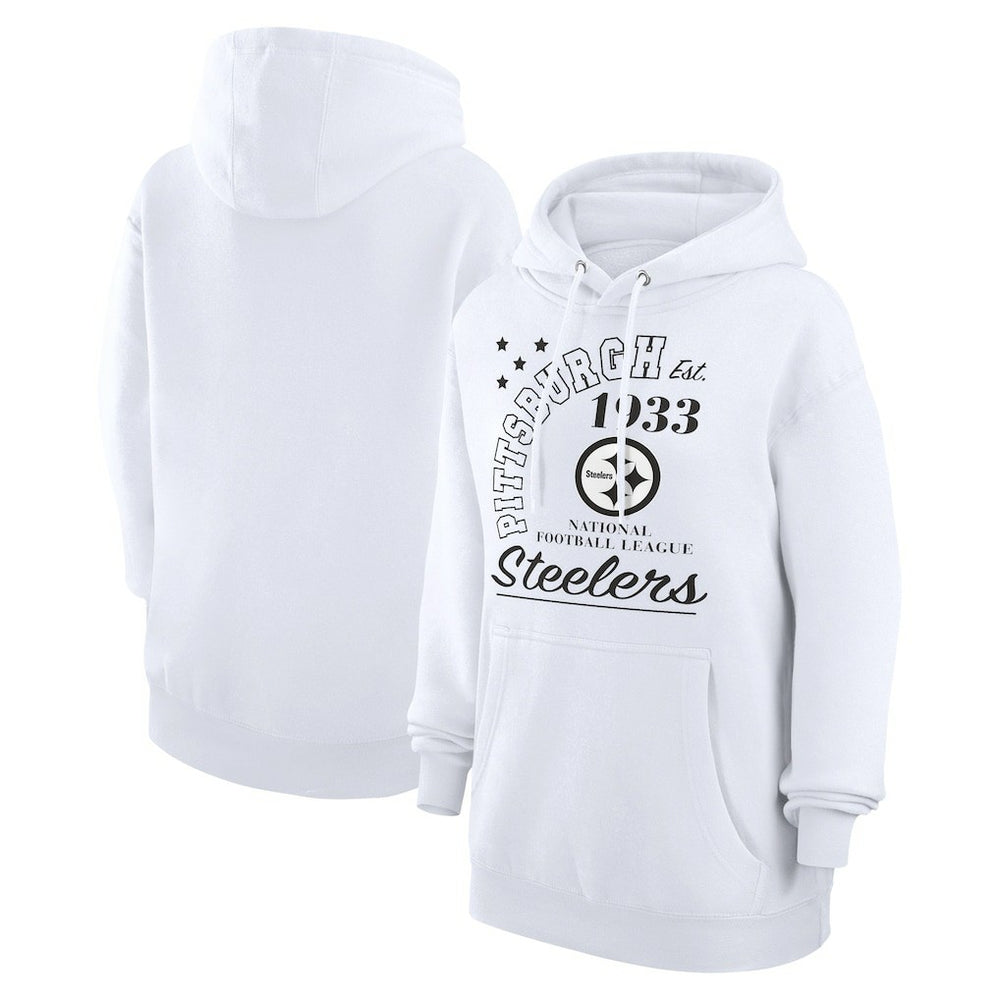 Starter Unisex Arch Team Fleece Pullover Hoodie - Pittsburgh Steelers Hoodies