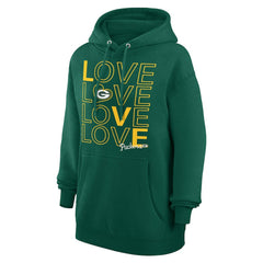 G-III 4Her by Carl Banks Women's Love Graphic Pullover Hoodie - Green Bay Packers Hoodies