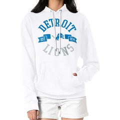 G-III 4Her by Carl Banks Women's City Graphic Team Fleece Pullover Hoodie - Detroit Lions Hoodies