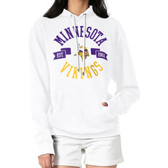 G-III 4Her by Carl Banks Women's City Graphic Team Fleece Pullover Hoodie - Minnesota Vikings Hoodies