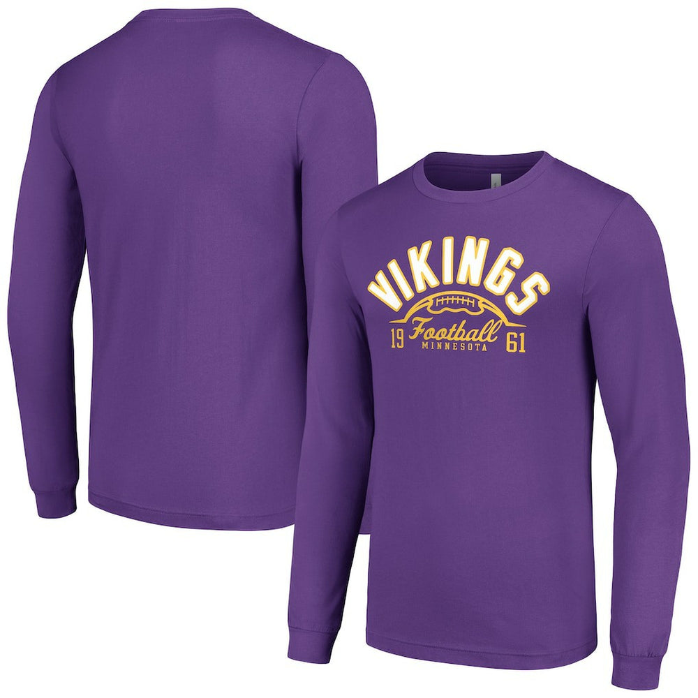 Starter Half Ball Team Long Sleeve T-Shirt - Minnesota Vikings T-shirts