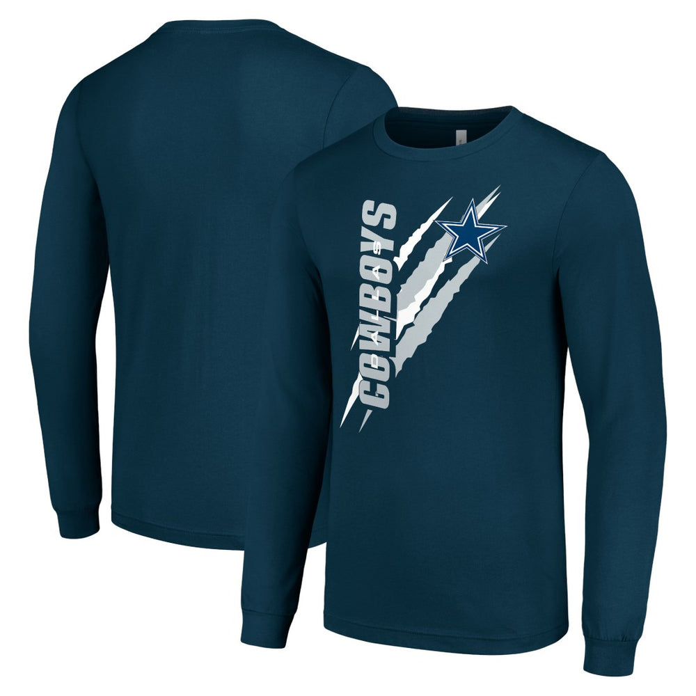 Starter Color Scratch Long Sleeve T-Shirt - Dallas Cowboys T-shirts