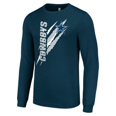 Starter Color Scratch Long Sleeve T-Shirt - Dallas Cowboys T-shirts