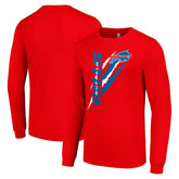 Starter Color Scratch Long Sleeve T-Shirt - Buffalo Bills T-shirts