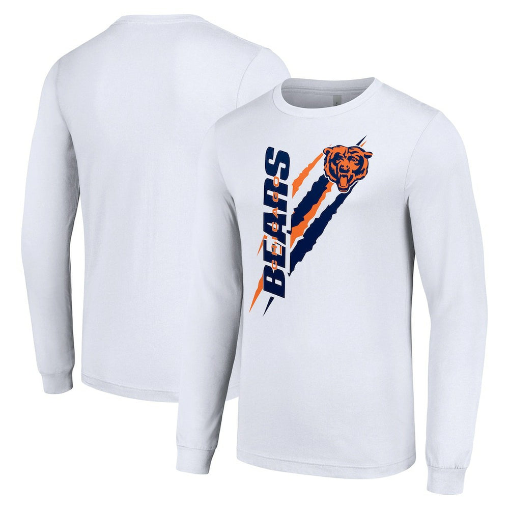 Starter Color Scratch Long Sleeve T-Shirt - Chicago Bears T-shirts