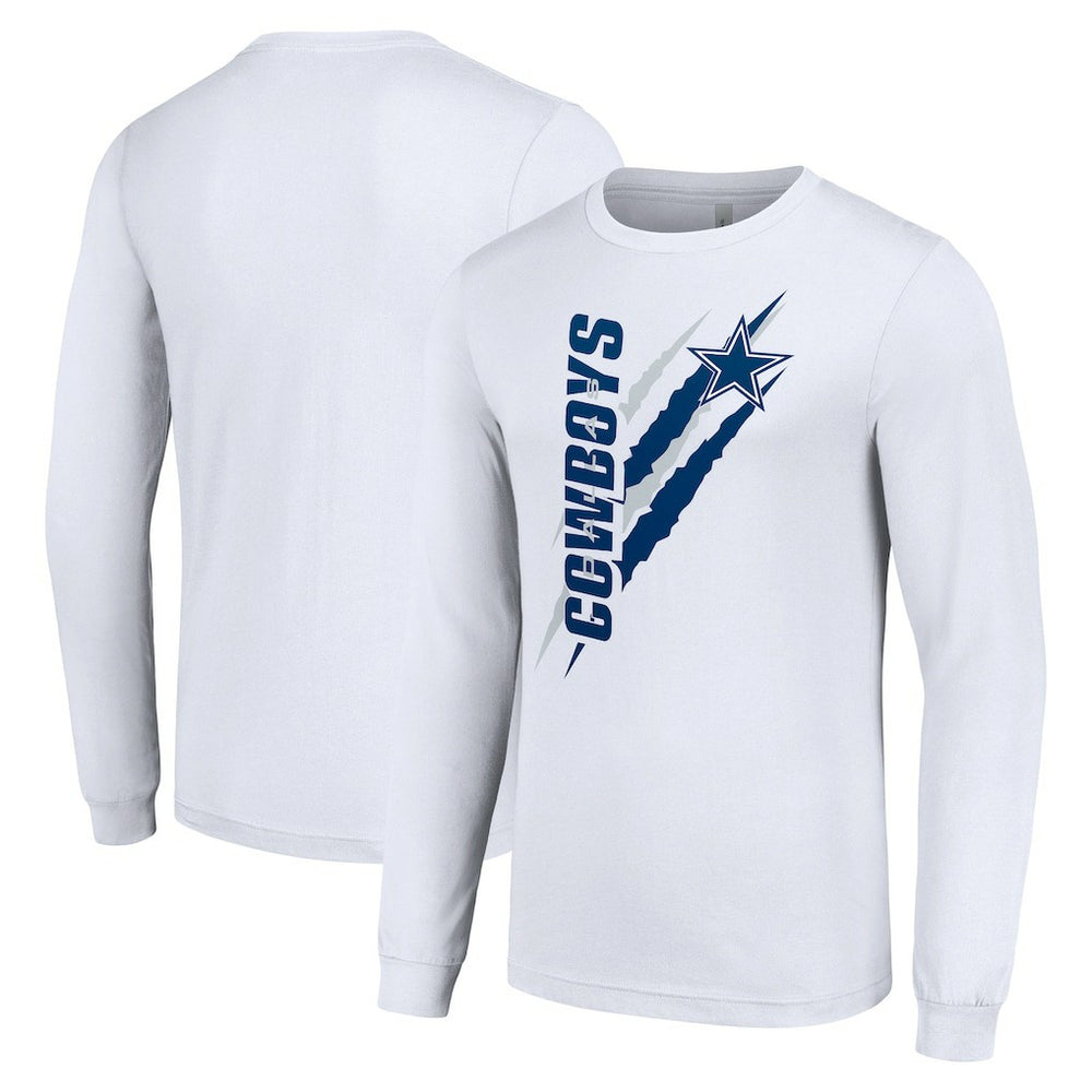 Starter Color Scratch Long Sleeve T-Shirt - Dallas Cowboys T-shirts