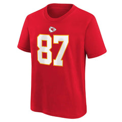 Travis Kelce Preschool Player Name & Number T-Shirt - Kansas City Chiefs T-shirts