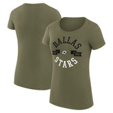NHL Dallas Stars G-III 4Her by Carl Banks Women's Super-Slim Fit Lightweight City Graphic Sport Crewneck T-Shirt
