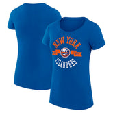 NHL New York Islanders G-III 4Her by Carl Banks Women's Super-Slim Fit Lightweight City Graphic Sport Crewneck T-Shirt