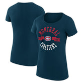 NHL Montreal Canadiens G-III 4Her by Carl Banks Women's Super-Slim Fit Lightweight City Graphic Sport Crewneck T-Shirt