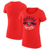 NHL Florida Panthers G-III 4Her by Carl Banks Women's Super-Slim Fit Lightweight City Graphic Sport Crewneck T-Shirt